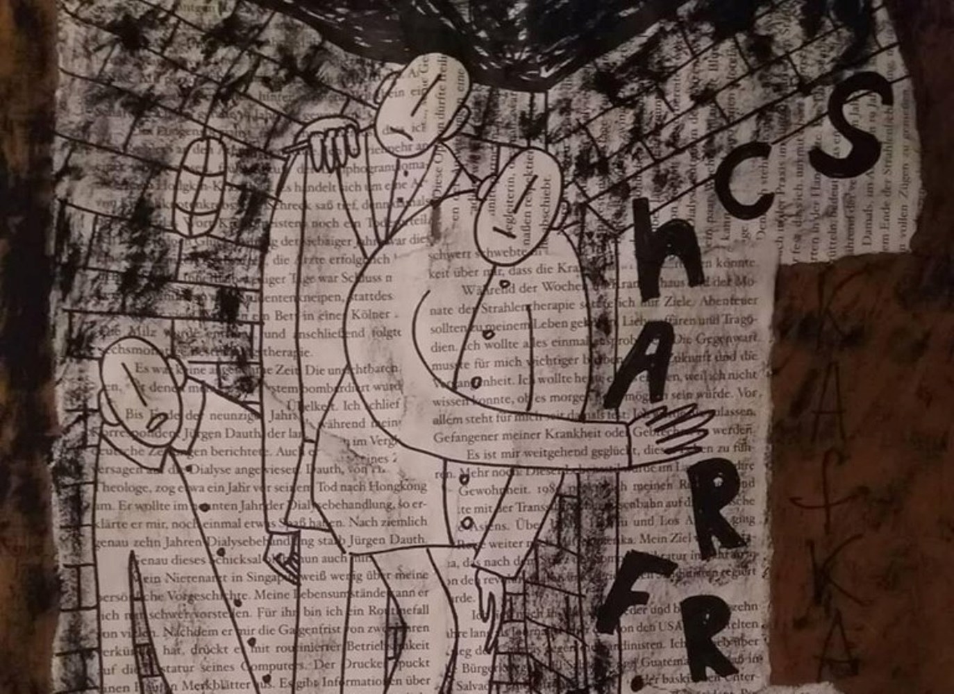 Фрагмент афиши нового спектакля Первой студии БААТ. Автор Da Klee. 