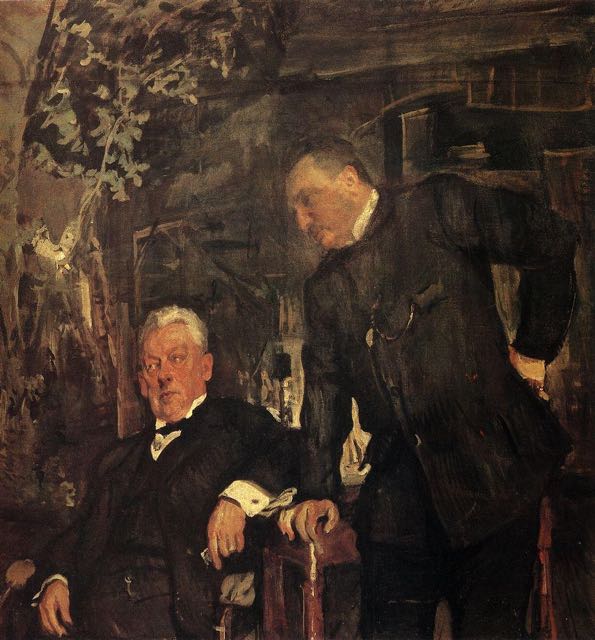 «Портрет артистов А. П. Ленского и А. И. Южина» В. А. Серова (1908).