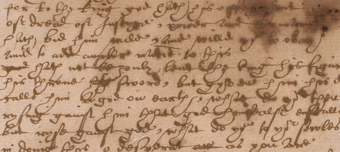 Фрагмент рукописи пьесы "Сэр Томас Мор", написанный, вероятнее всего, рукой Уильяма Шекспира