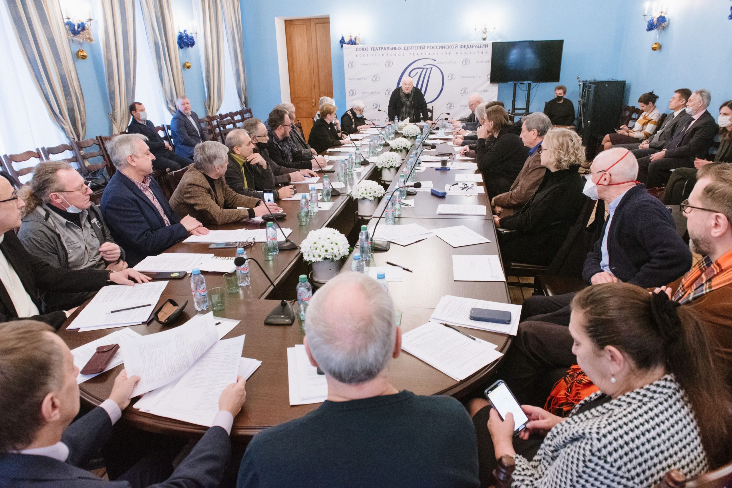 На фото - заседание секретариата СТД РФ 13 декабря 2021 года © Инна Афанасьева / сайт СТД РФ