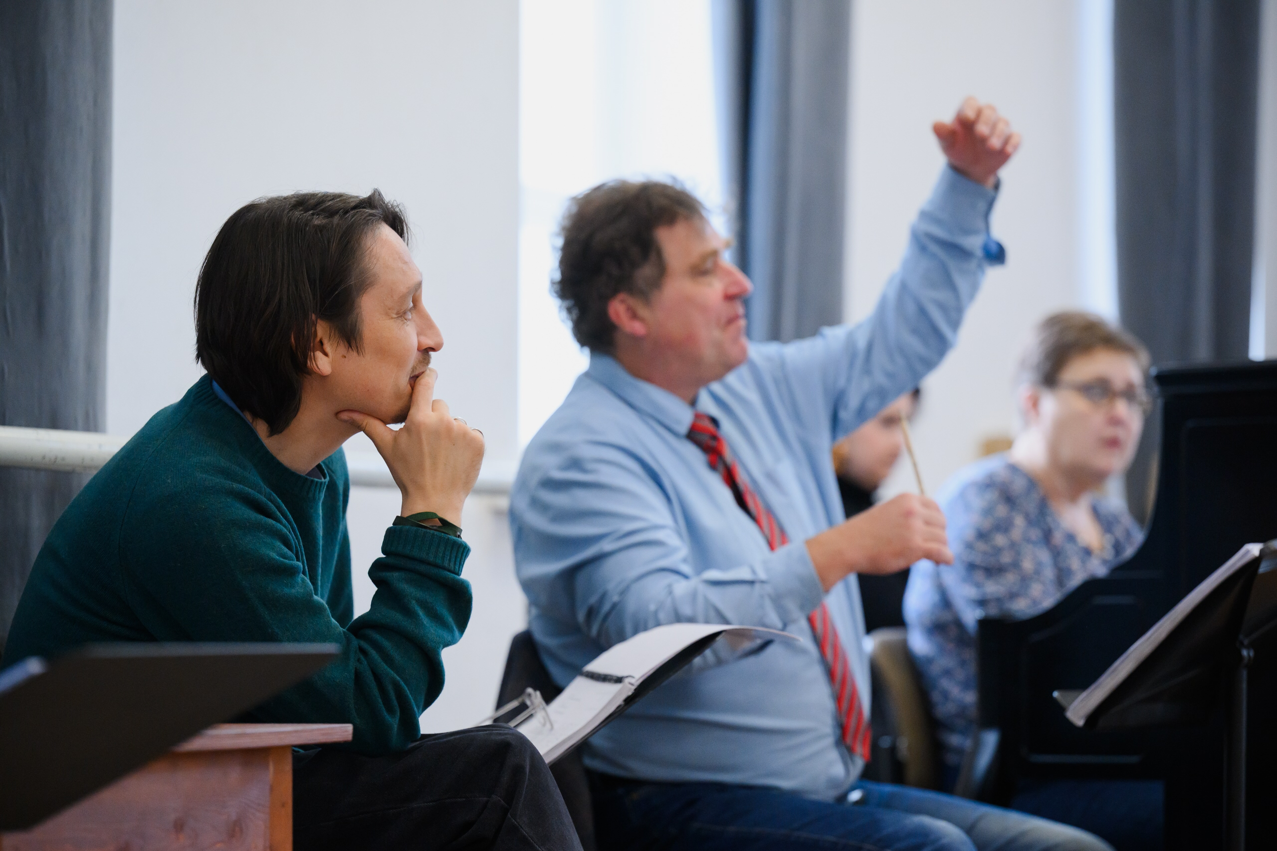 На фото — момент репетиции спектакля «Вольный стрелок» © Никита Чунтомов