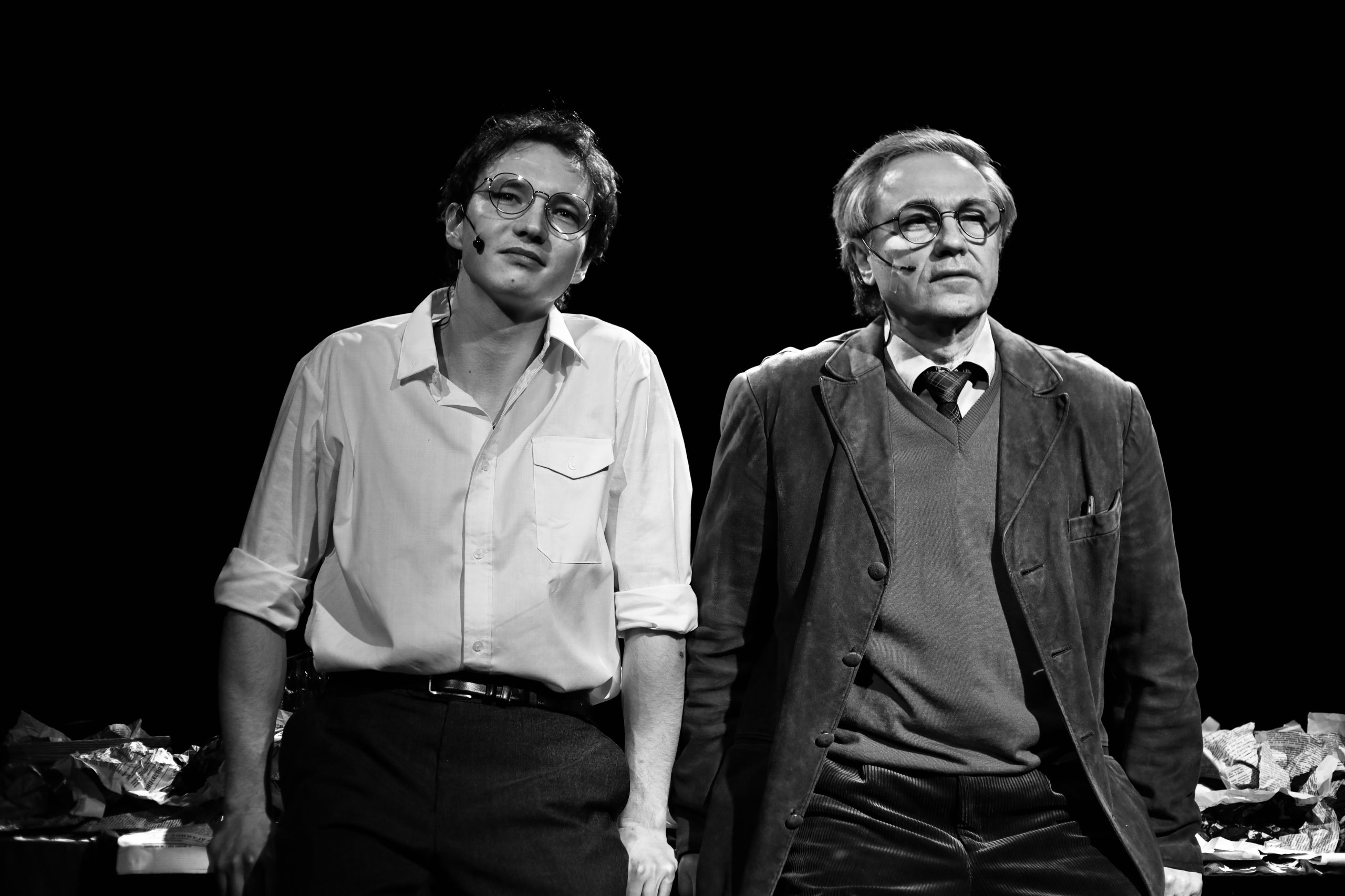 На фото – Юрий Коренев и Станислав Кардашев на репетиции спектакля «Ося. Иосиф. Joseph» © пресс-служба Театра имени Маяковского