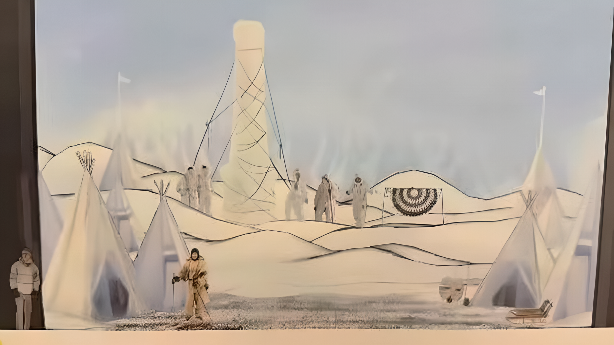 Эскиз сценографии оперы &laquo;Снегурочка&raquo; &copy; соцсети Максима Диденко