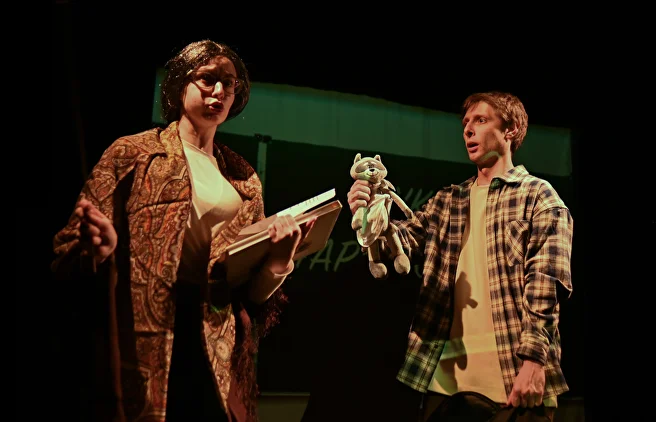 На фото &mdash; момент репетиции спектакля &laquo;Сенсор&raquo; &copy; kukfo.ru